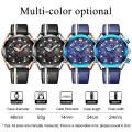 Top Luxury Men Sports Watch Military Countdown 3 Time Clock  WaterProof OLEVS Brand Men's  Sport Digital Analog Watches